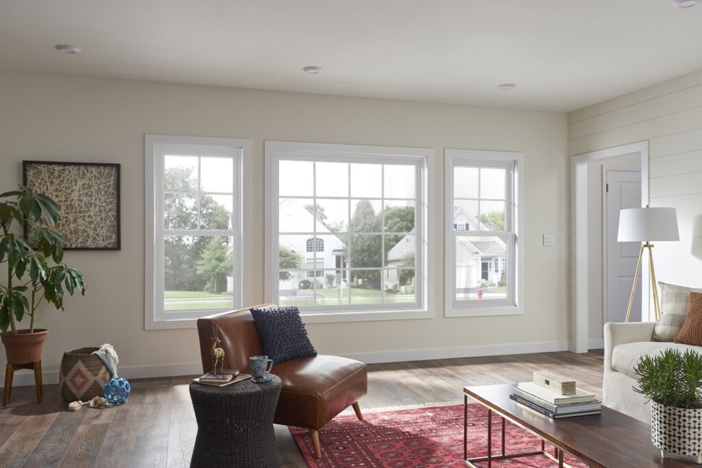 living room with picture window